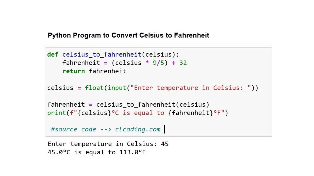 How to Convert 45 Celsius to F
