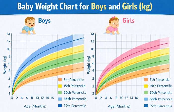 Baby Weight Chart by Month in kg