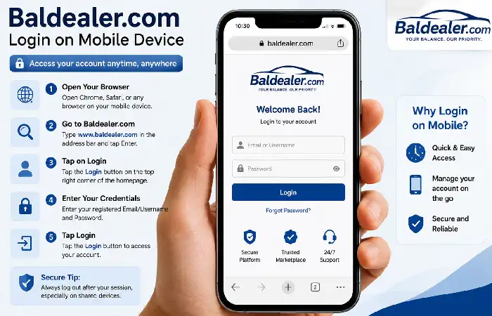 baldealer.com login on mobile device