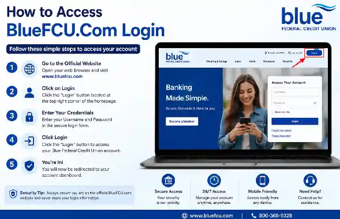 how to acess bluefcu.com login